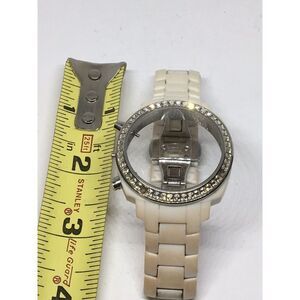 Fossil White Plastic Links Watch Parts Stainless Steel Case W/ Band 18mm A793